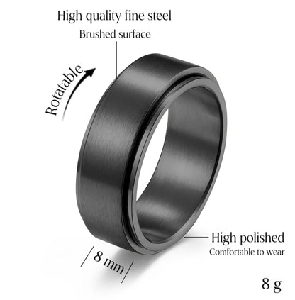 Bague rotative acier noirs